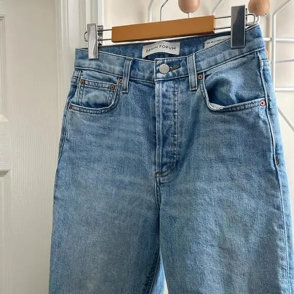 Aritzia - Denim Forum - Arlo High Rise Straight Denim Jeans - Blue - 26x30 - Picture 4 of 14